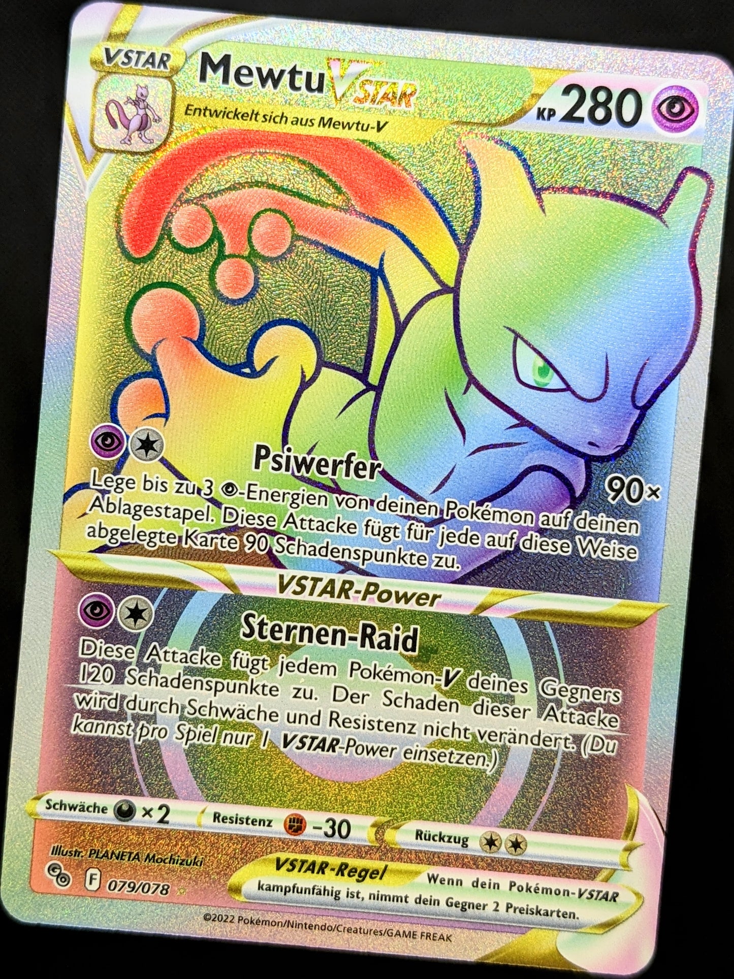 Mewtu VStar Rainbow 079/078 DE