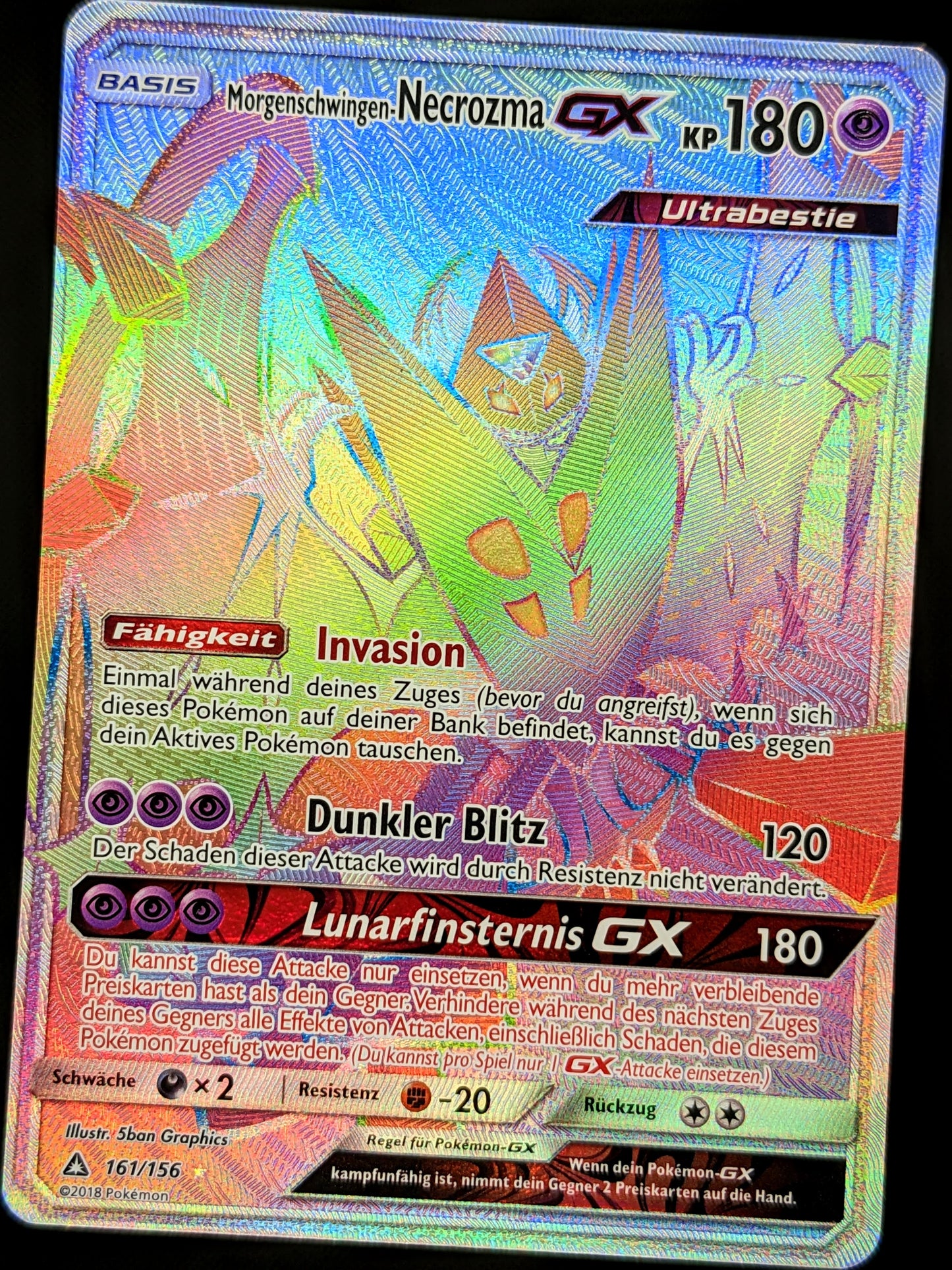 Morgenschwingen-Necrozma GX Rainbow 161/156 DE