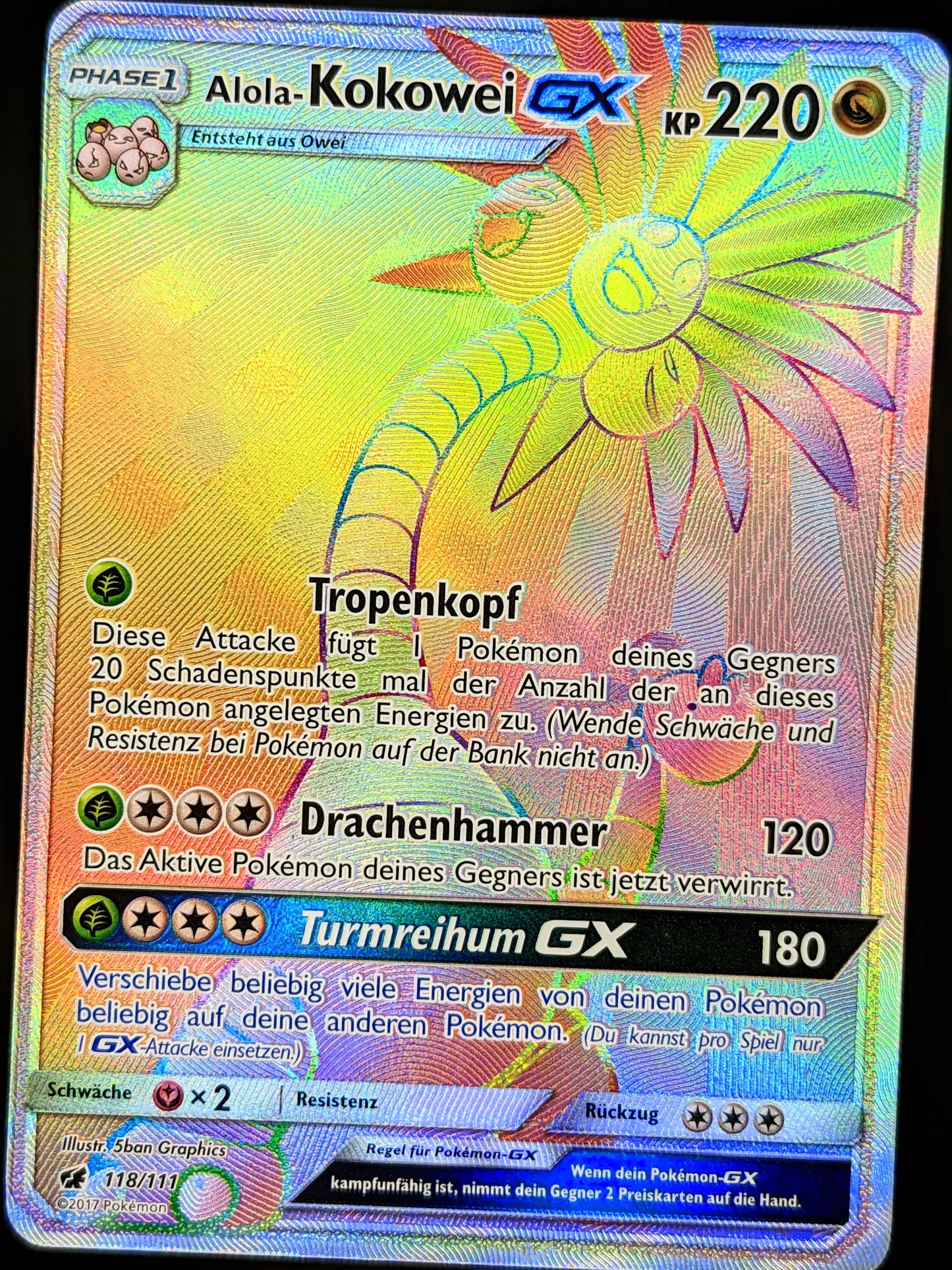 Alola-Kokowei GX Rainbow 118/111 DE