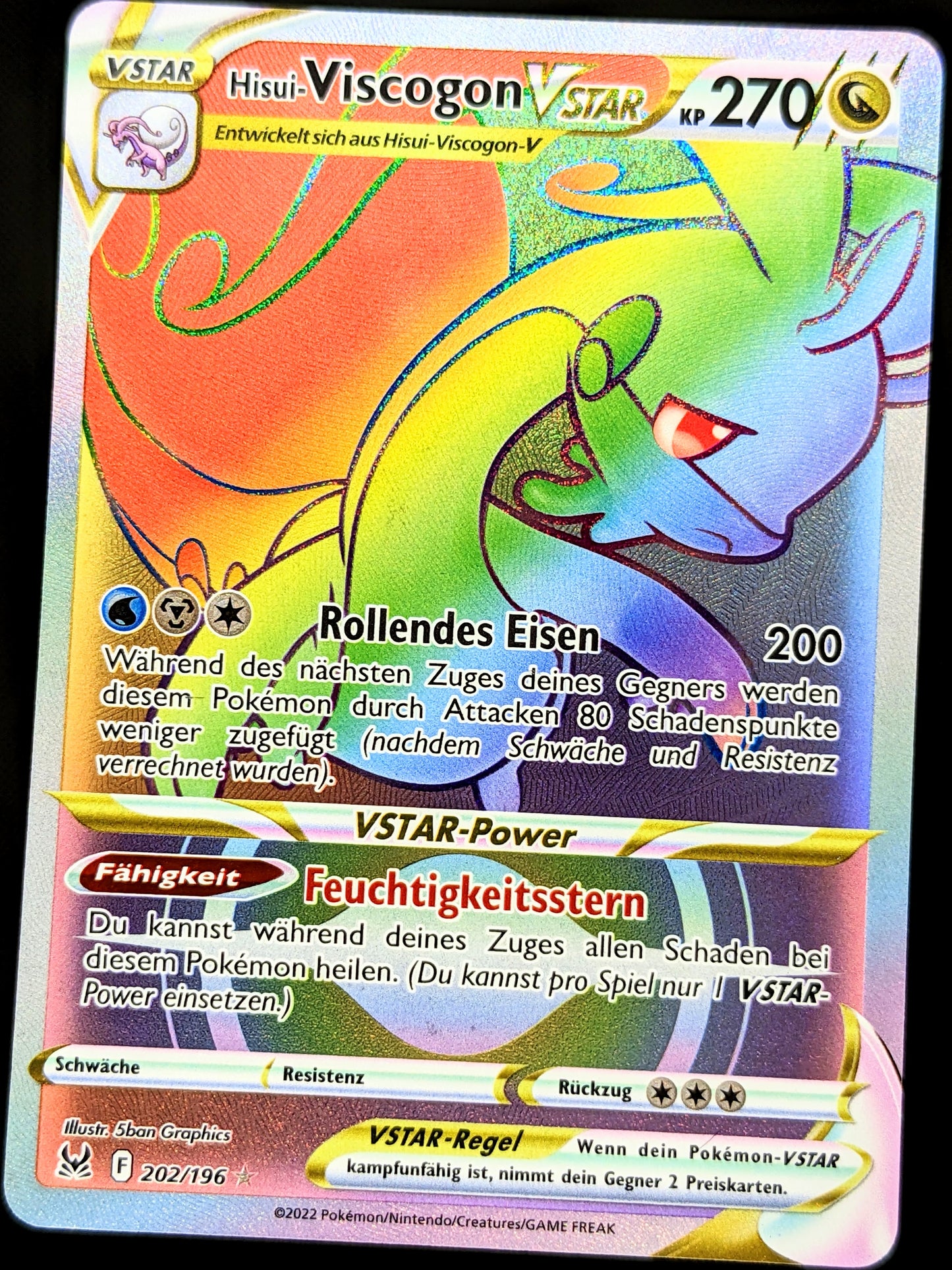 Hisui-Viscogon VStar Rainbow 202/196 DE