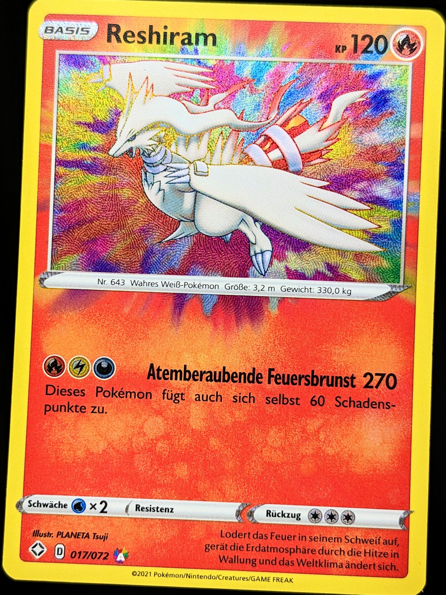 Reshiram Amazing Rare 017/072 DE