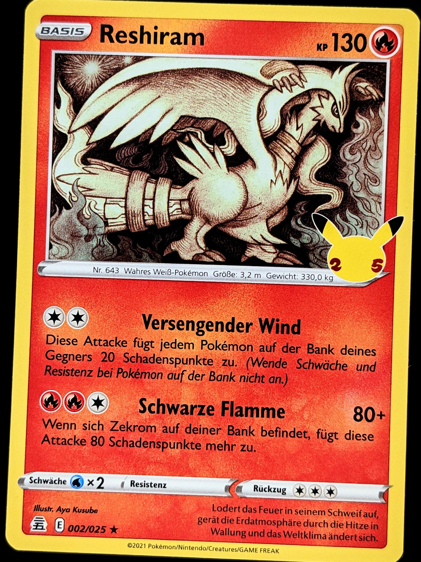 Reshiram Holo 002/025 DE