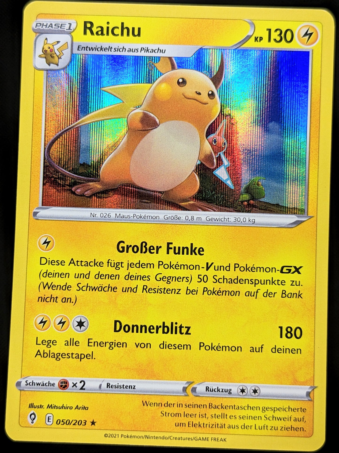 Raichu Holo 050/203 DE
