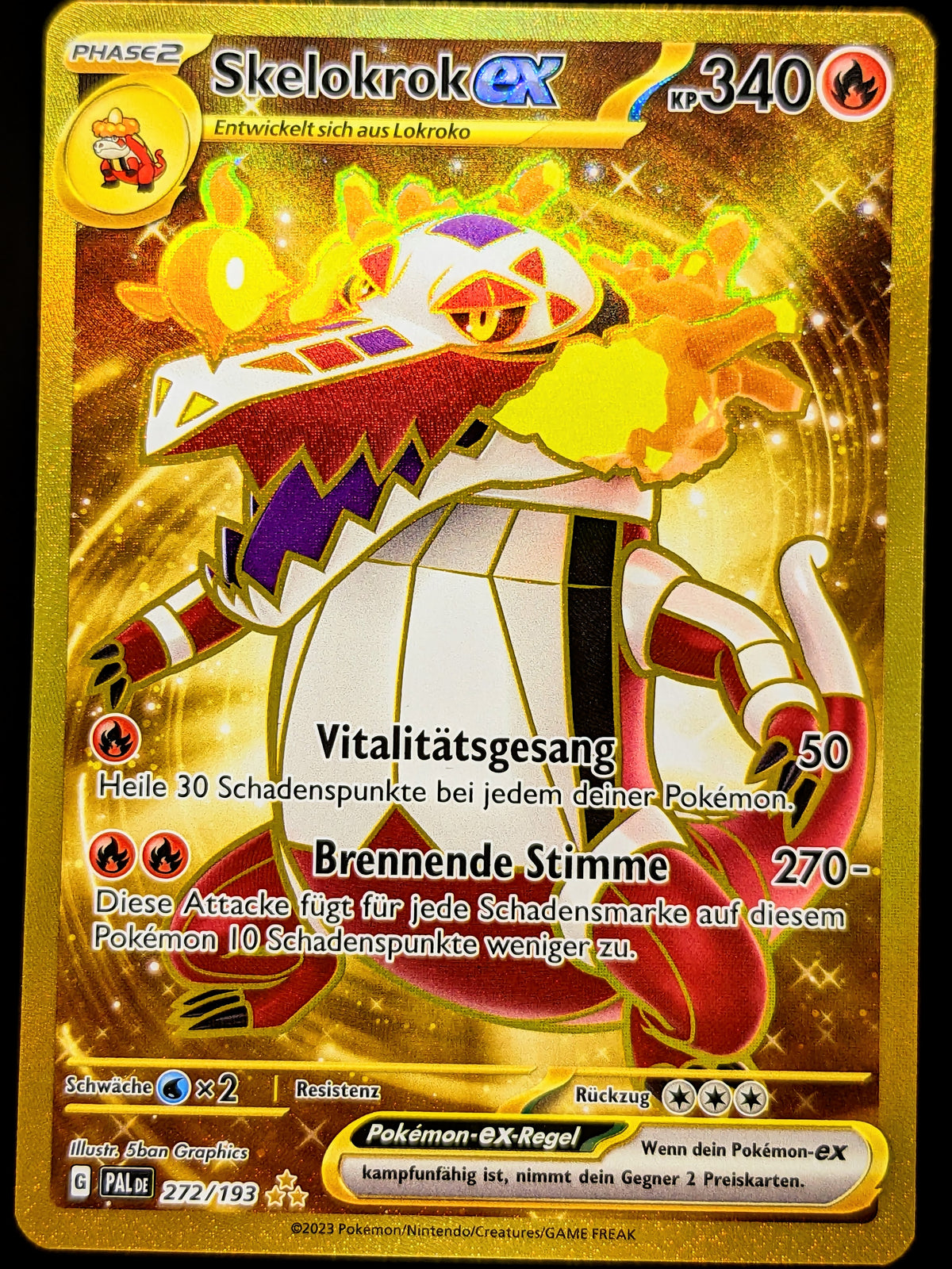 272 193 pokemon card Skelokrok Ex Gold 272/193 DE – Options:038/038 Commander: Innistrad: Crimson Vow (VOC) Theme Booster pokemon SV02 Mega Charizard X ex