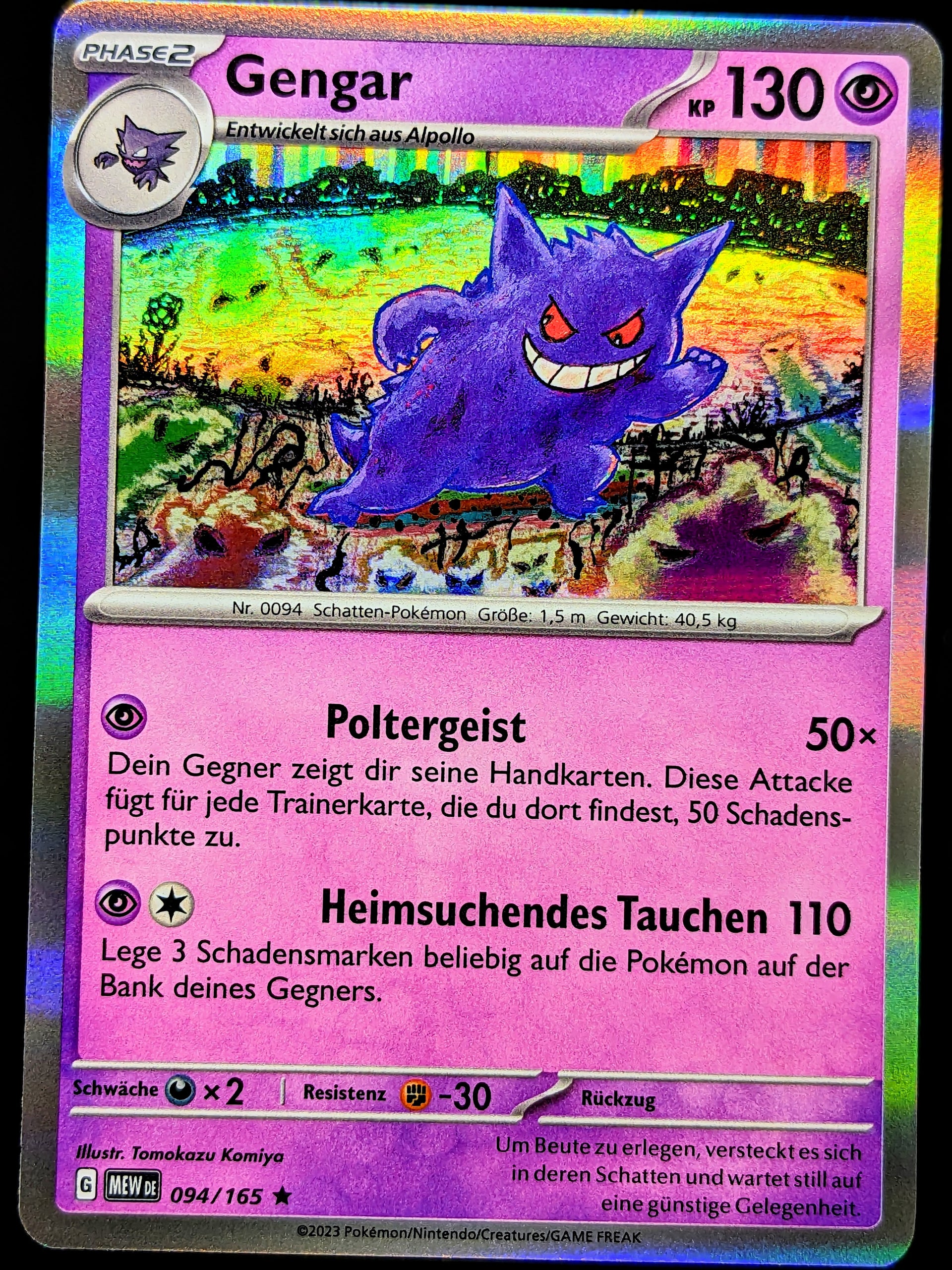 japanese gengar pokemon card NMDark Old Back Holo No.094 Japanese japanmaster Captured in a crystal Pokmon Cards PSA 10 Haunter