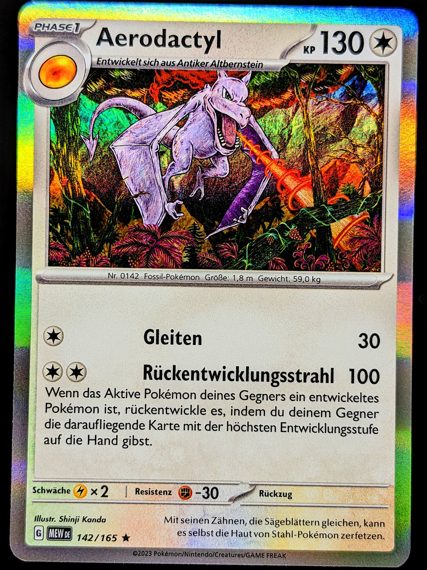 Aerodactyl Holo 142/165 DE