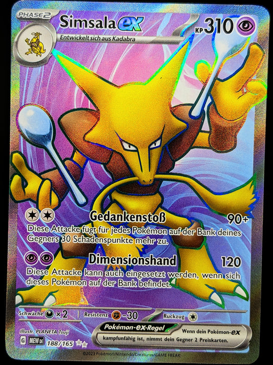 Simsala Ex Full Art 188/165 DE