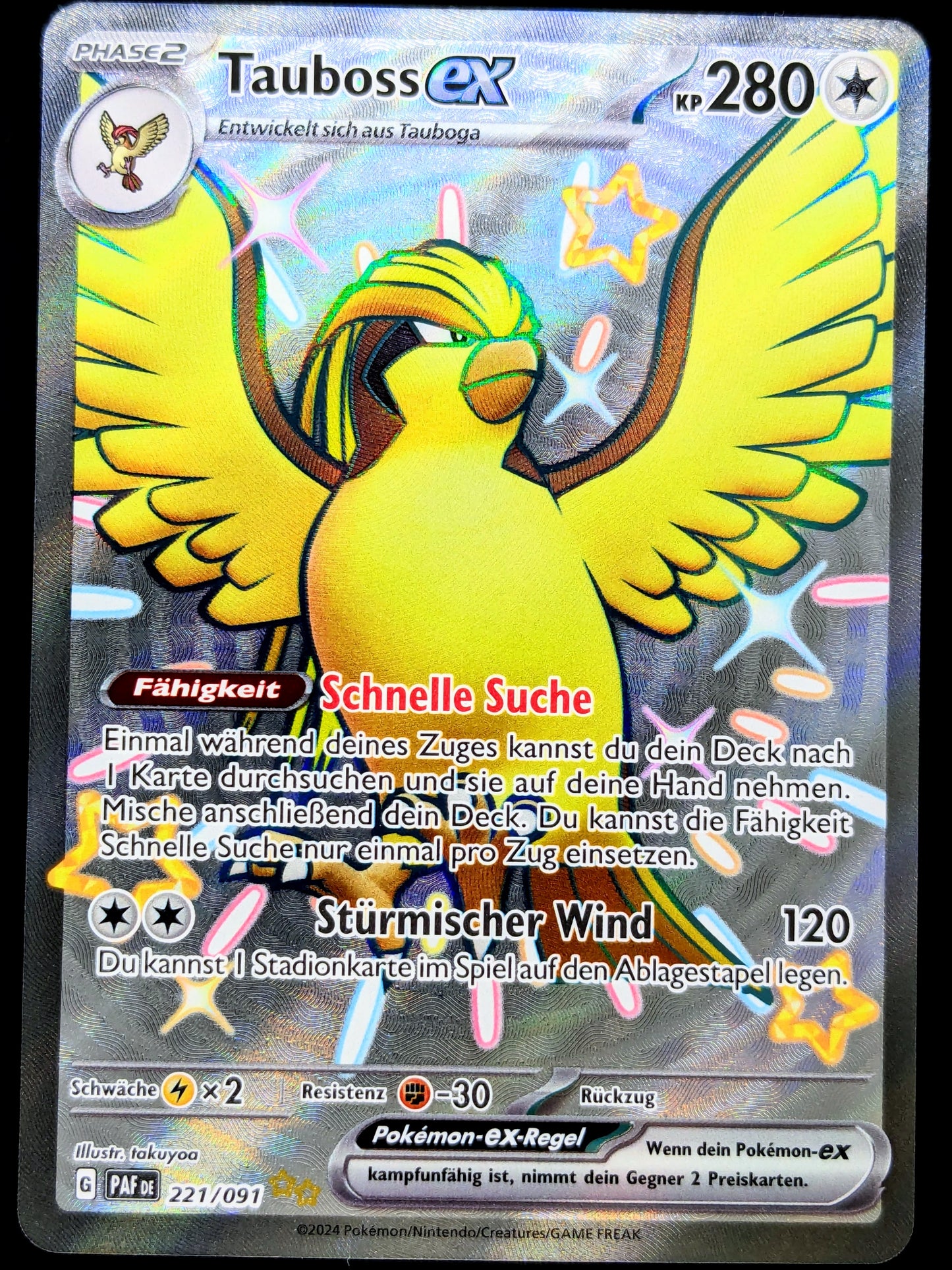 Tauboss Ex Shiny Full Art 221/091 DE