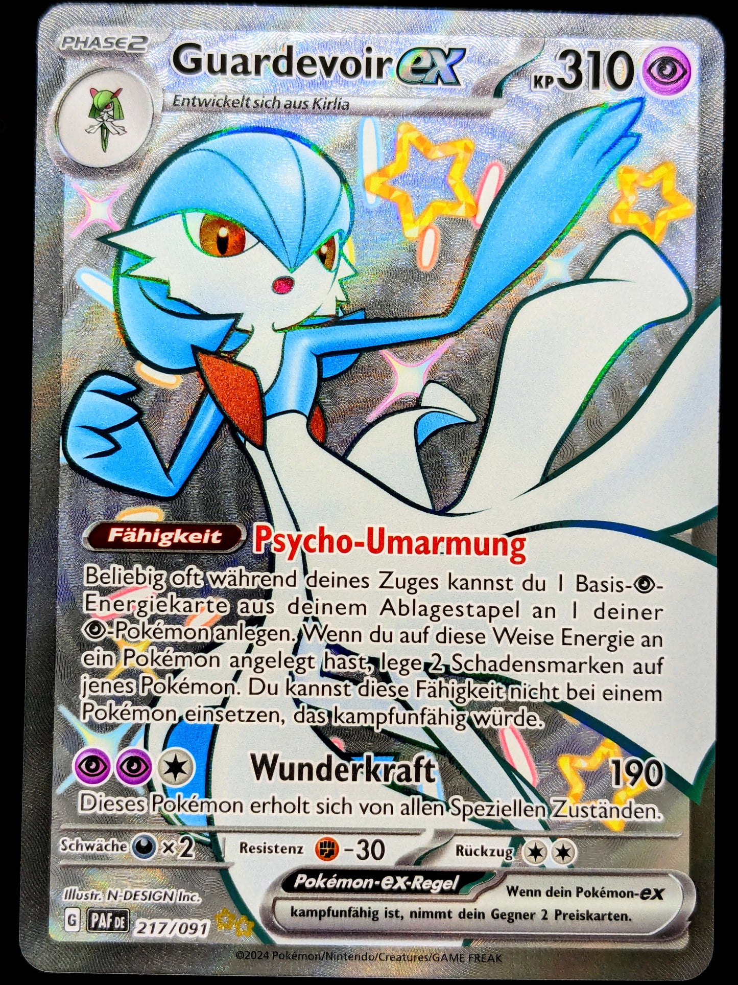 Guardevoir Ex Shiny Full Art 217/091 DE