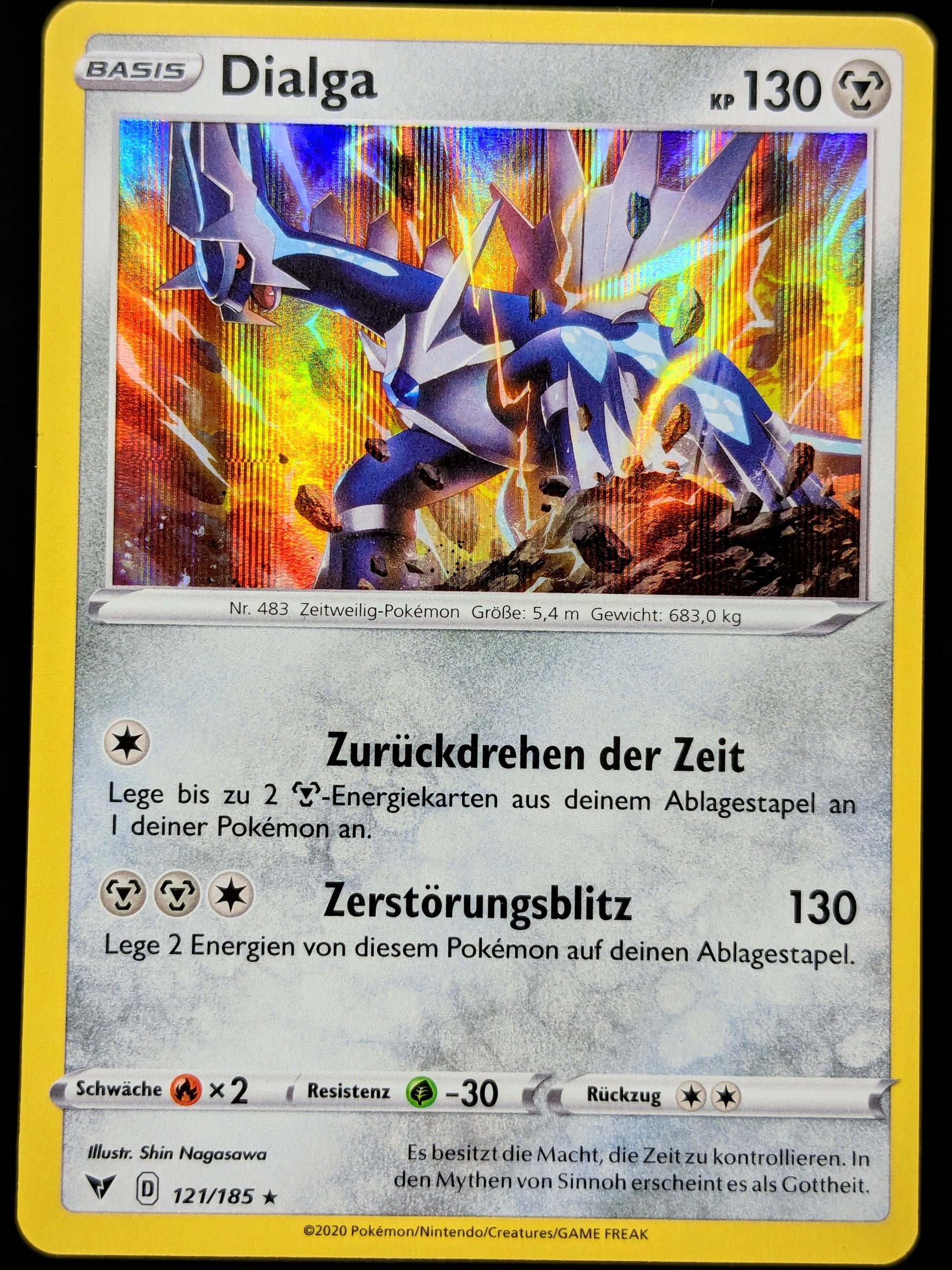 Pokémon TCG - DIALGA - 121/185 - Reverse Holo Rare - Vivid Voltage Pokémon TCG - DIALGA - 121/185 - Reverse Holo Rare - Vivid Voltage
