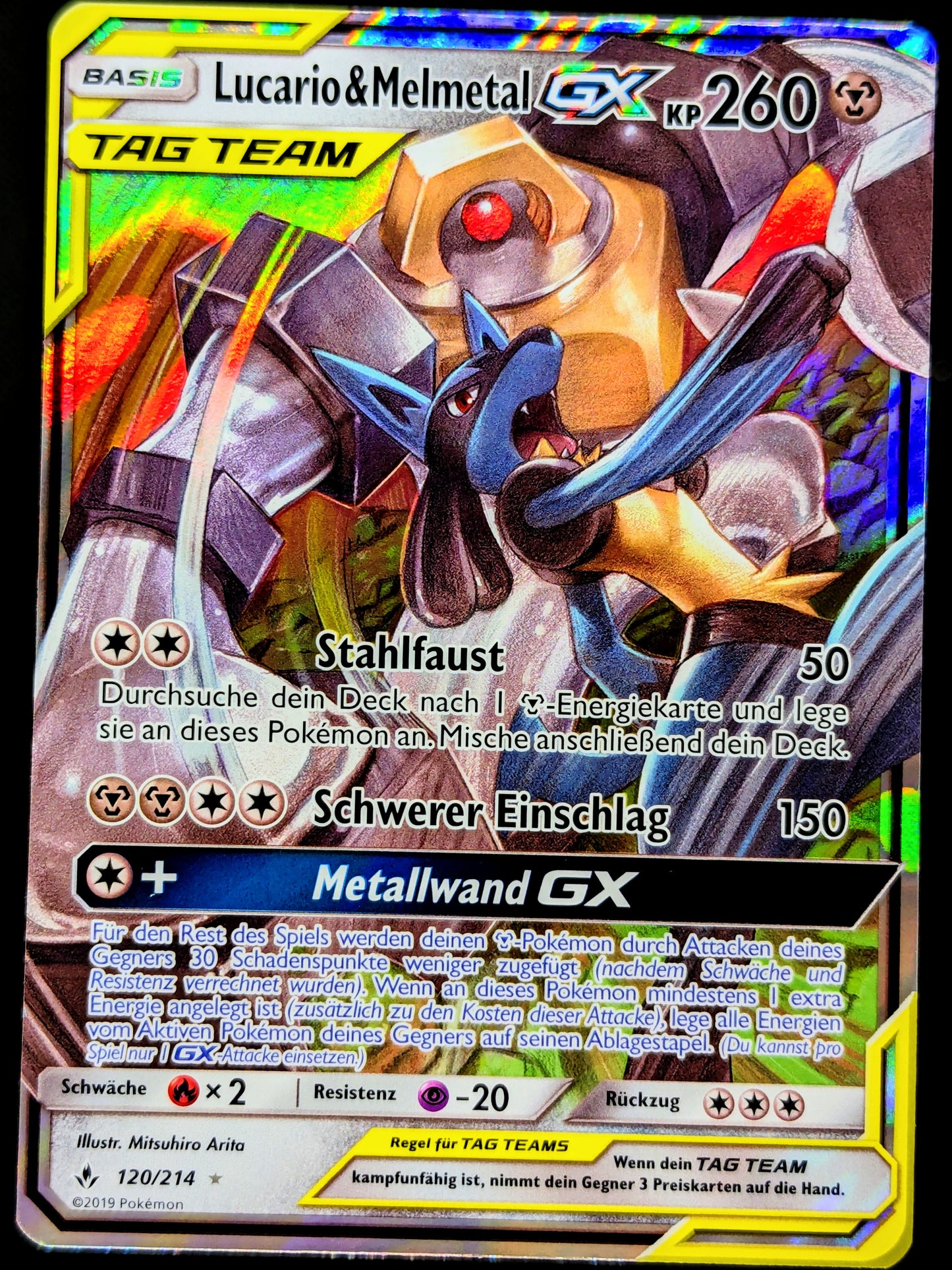 Lucario & Melmetal GX Tag Team 120/214 DE