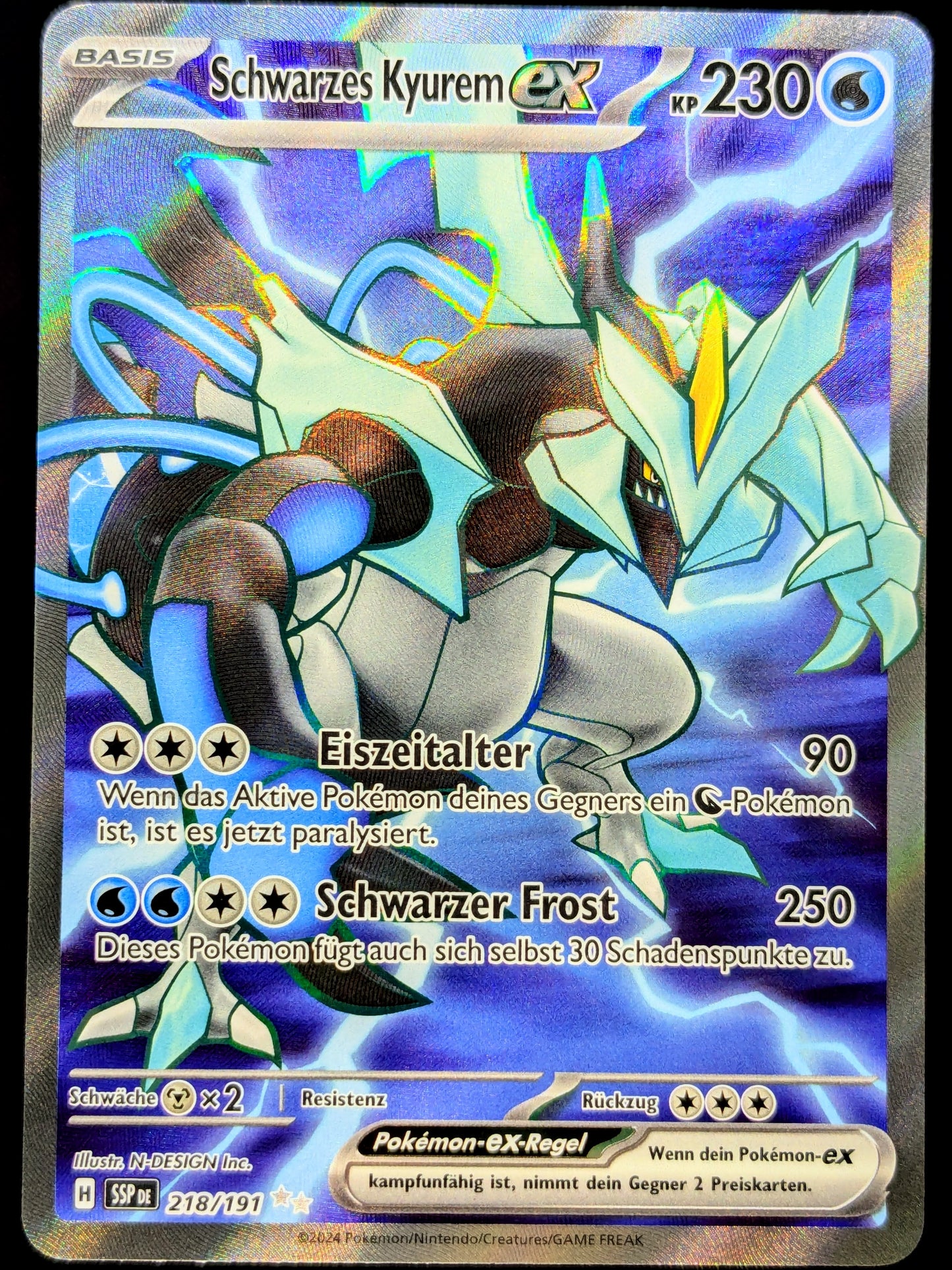 Schwarzes Kyurem Ex Full Art 218/191 DE