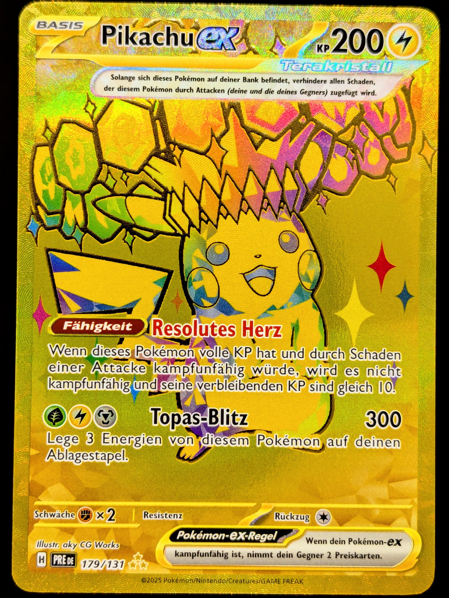 Pikachu Ex Terakristall Gold 179/131 DE