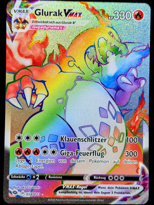 Glurak VMax Rainbow 074/073 DE