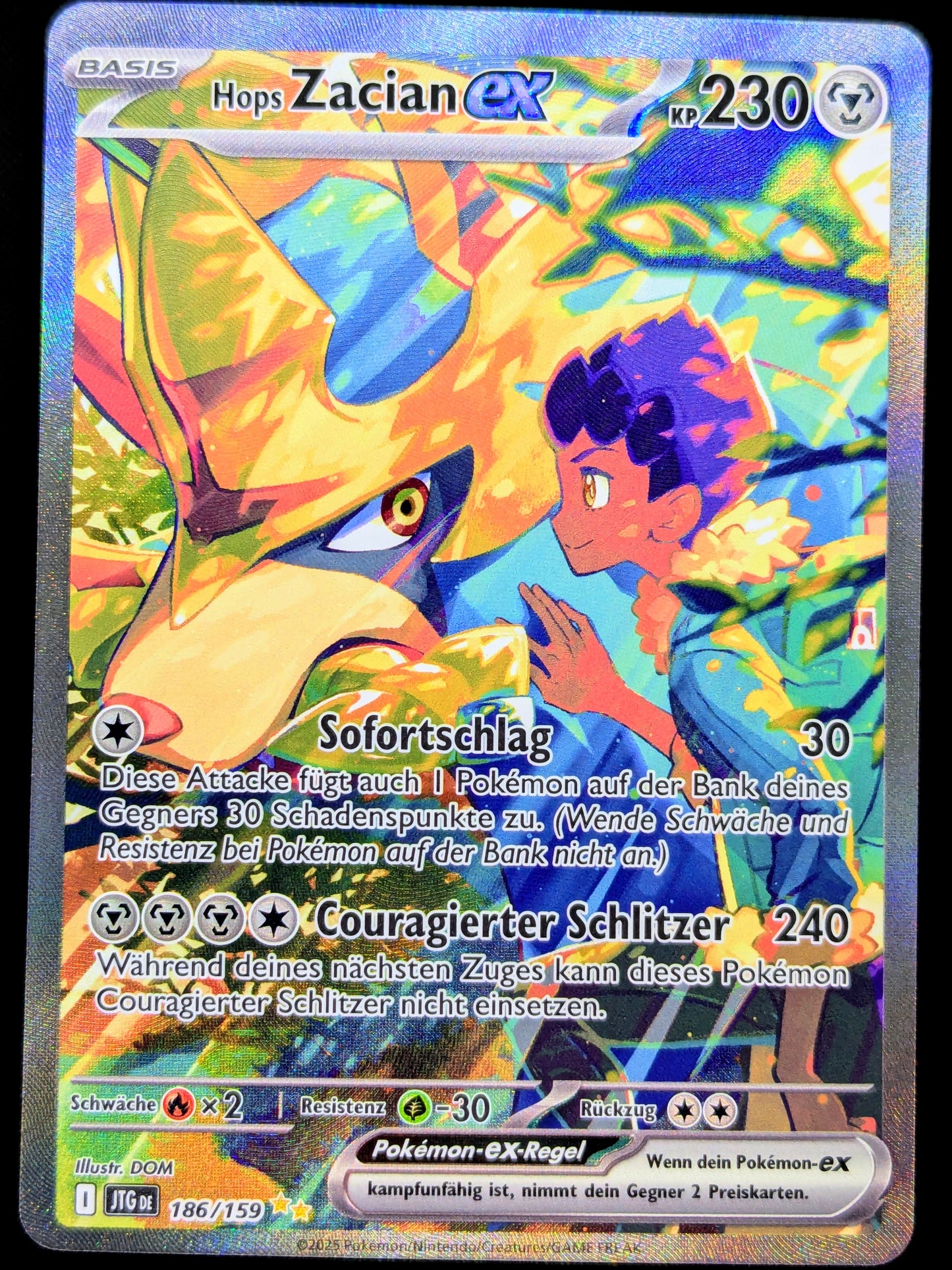 Hops Zacian Ex 186/159 Special Illustration Rare DE