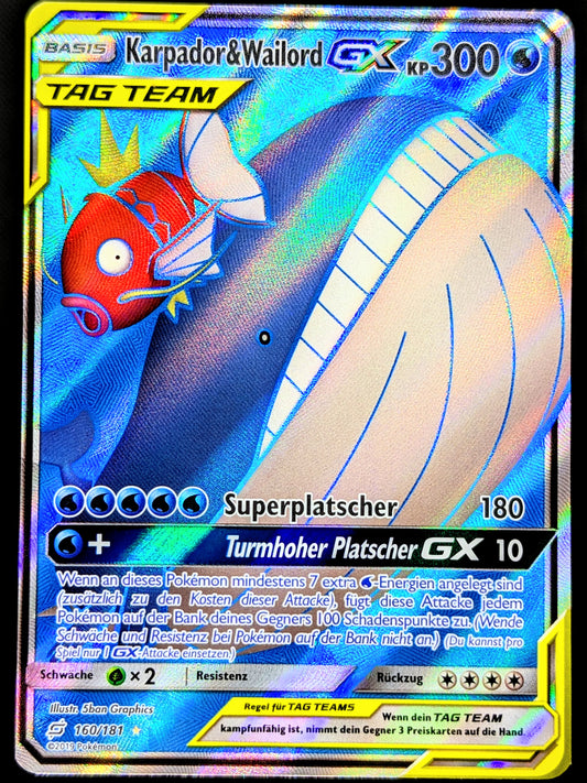 Karpador & Wailord GX Tag Team 160/181 DE
