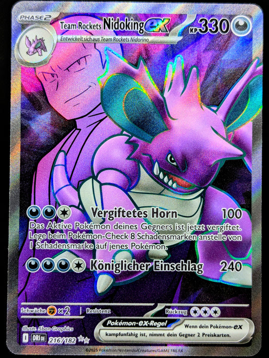 Team Rockets Nidoking Ex Full Art 216/182 DE