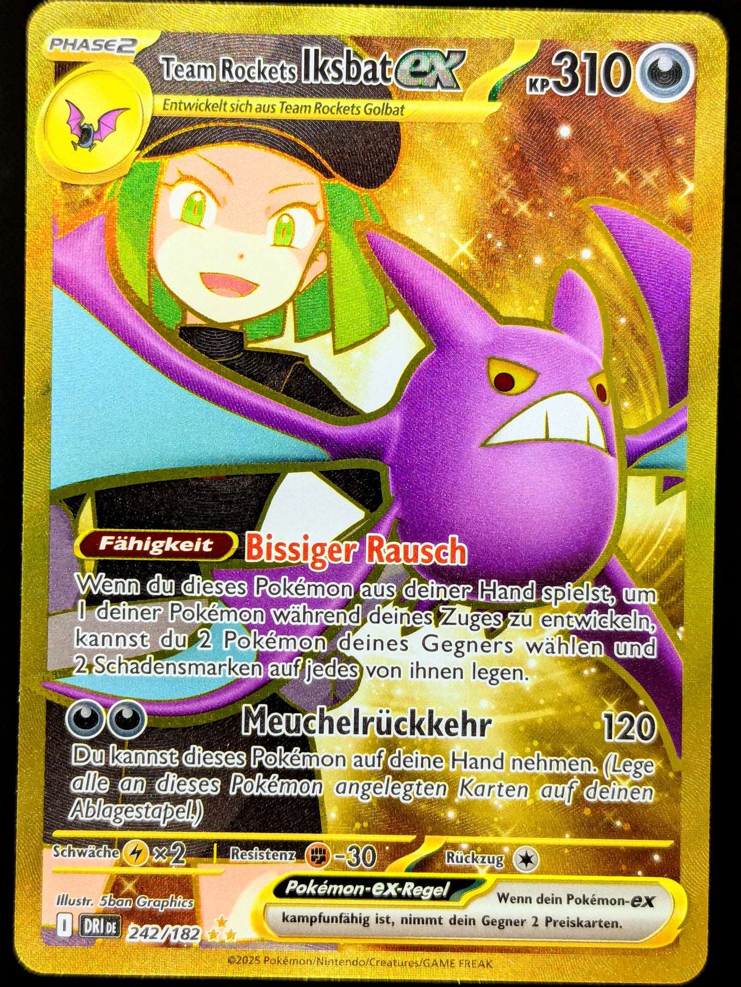 Team Rockets Iksbat Ex Gold 242/182 DE