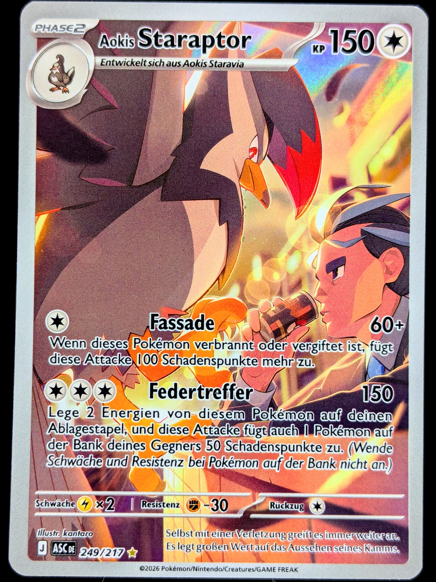 Aokis Staraptor 249/217 Illustration Rare DE