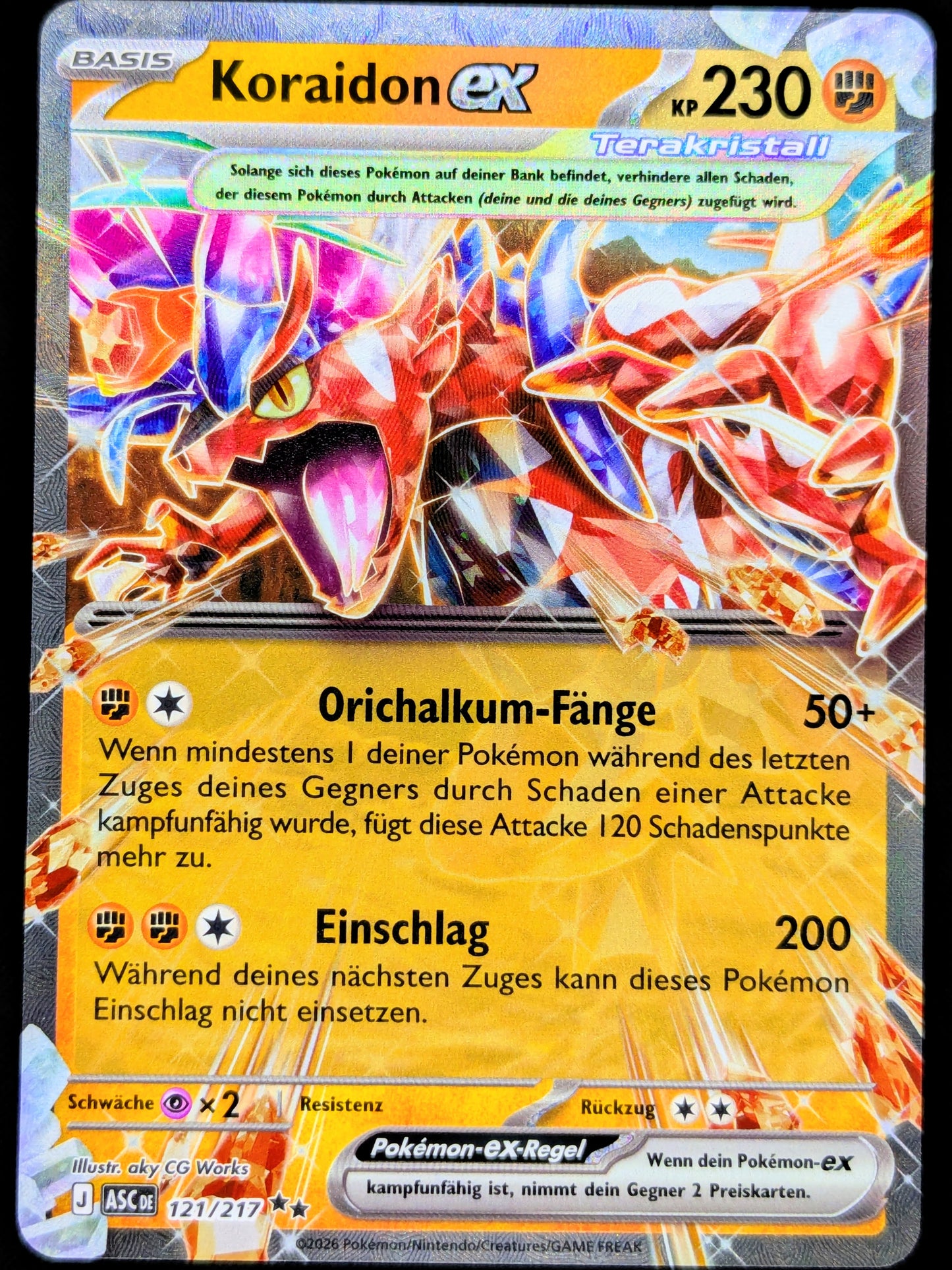 Koraidon Ex Terakristall 121/217 DE