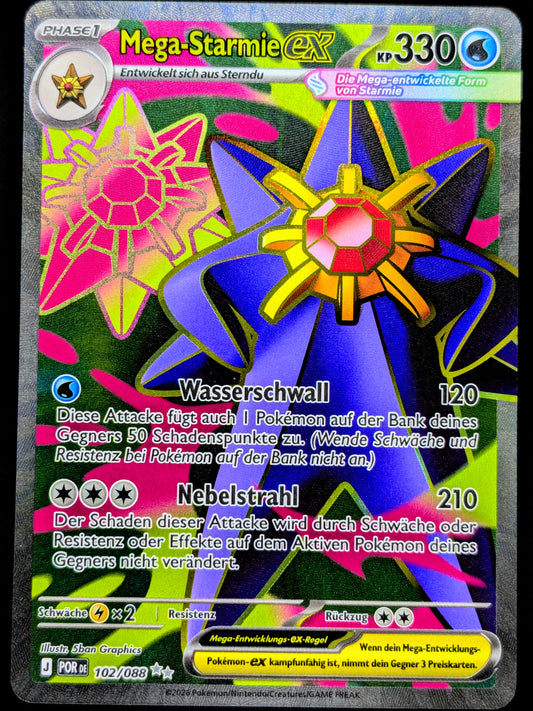 Mega-Starmie Ex Full Art 102/088 DE
