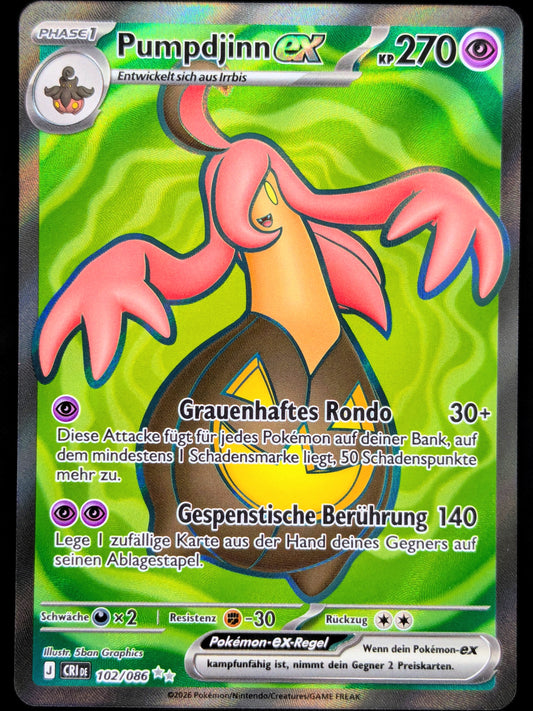 Pumpdjinn Ex Full Art 102/086 DE