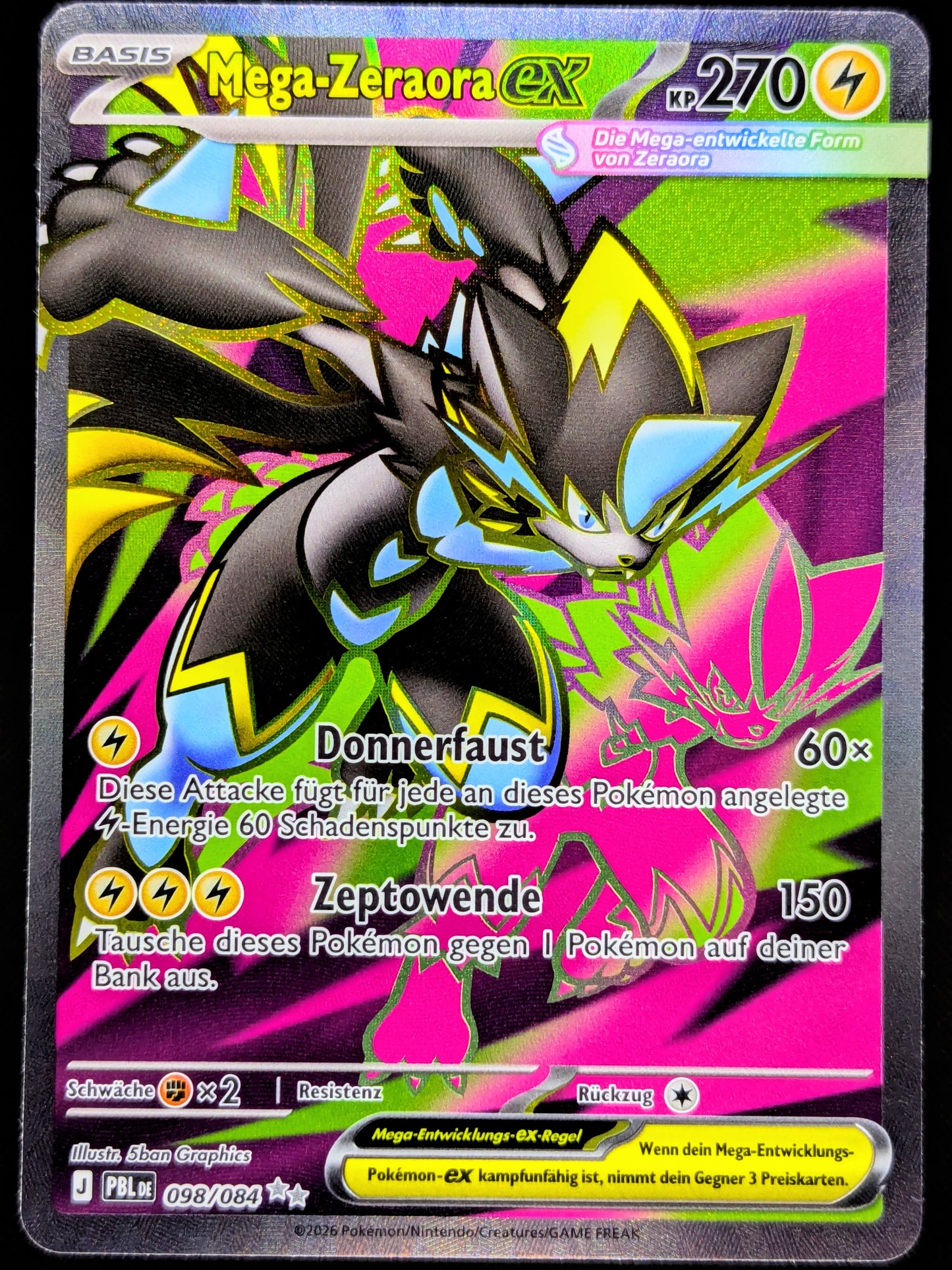 Mega-Zeraora Ex Full Art 098/084 DE