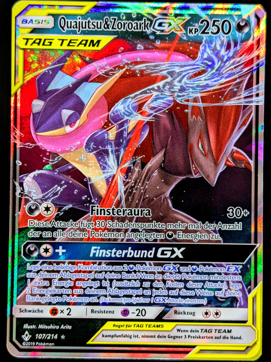 Quajutsu & Zoroark GX Tag Team 107/214 DE
