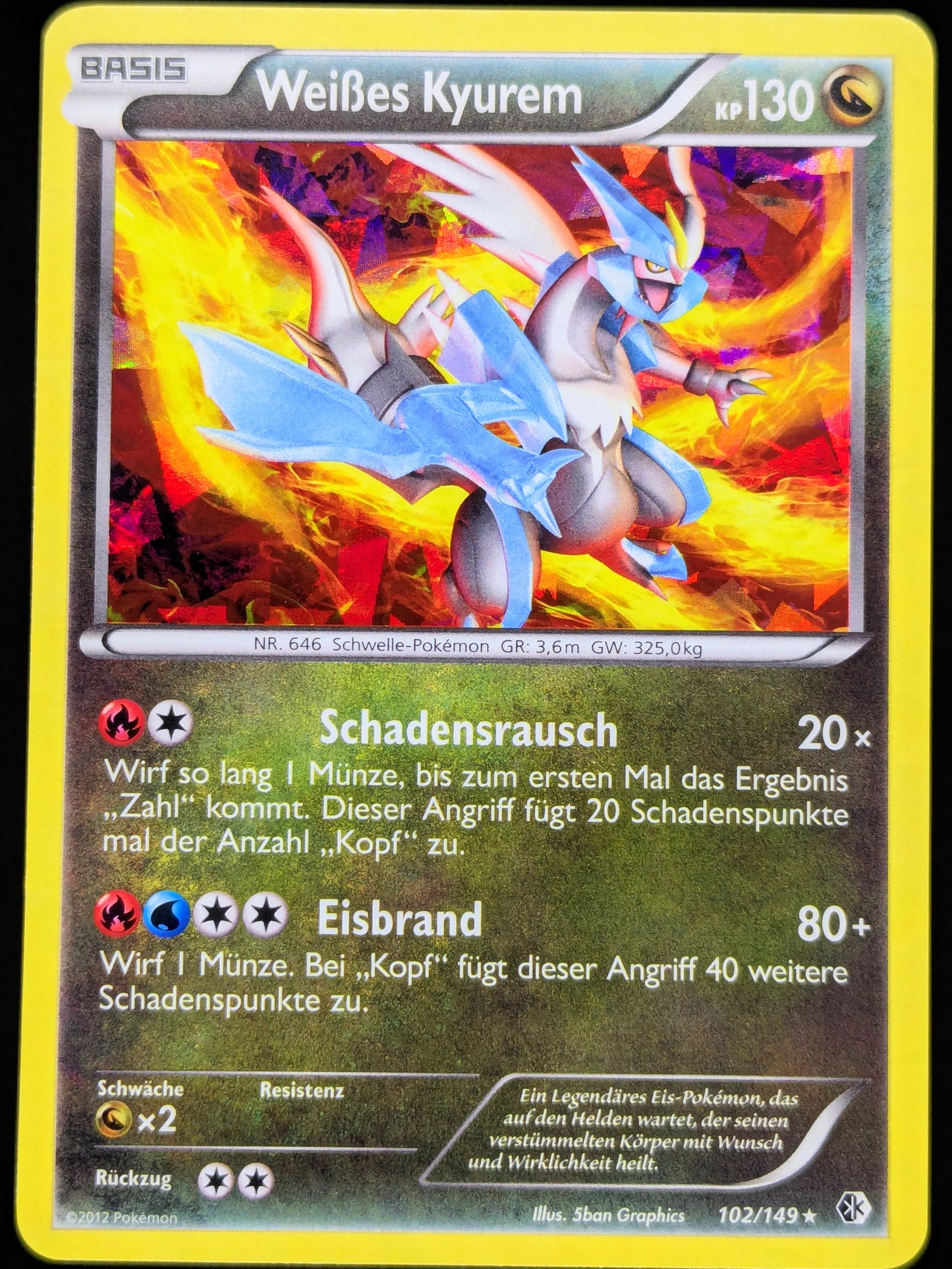 Weißes Kyurem Holo 102/149 DE
