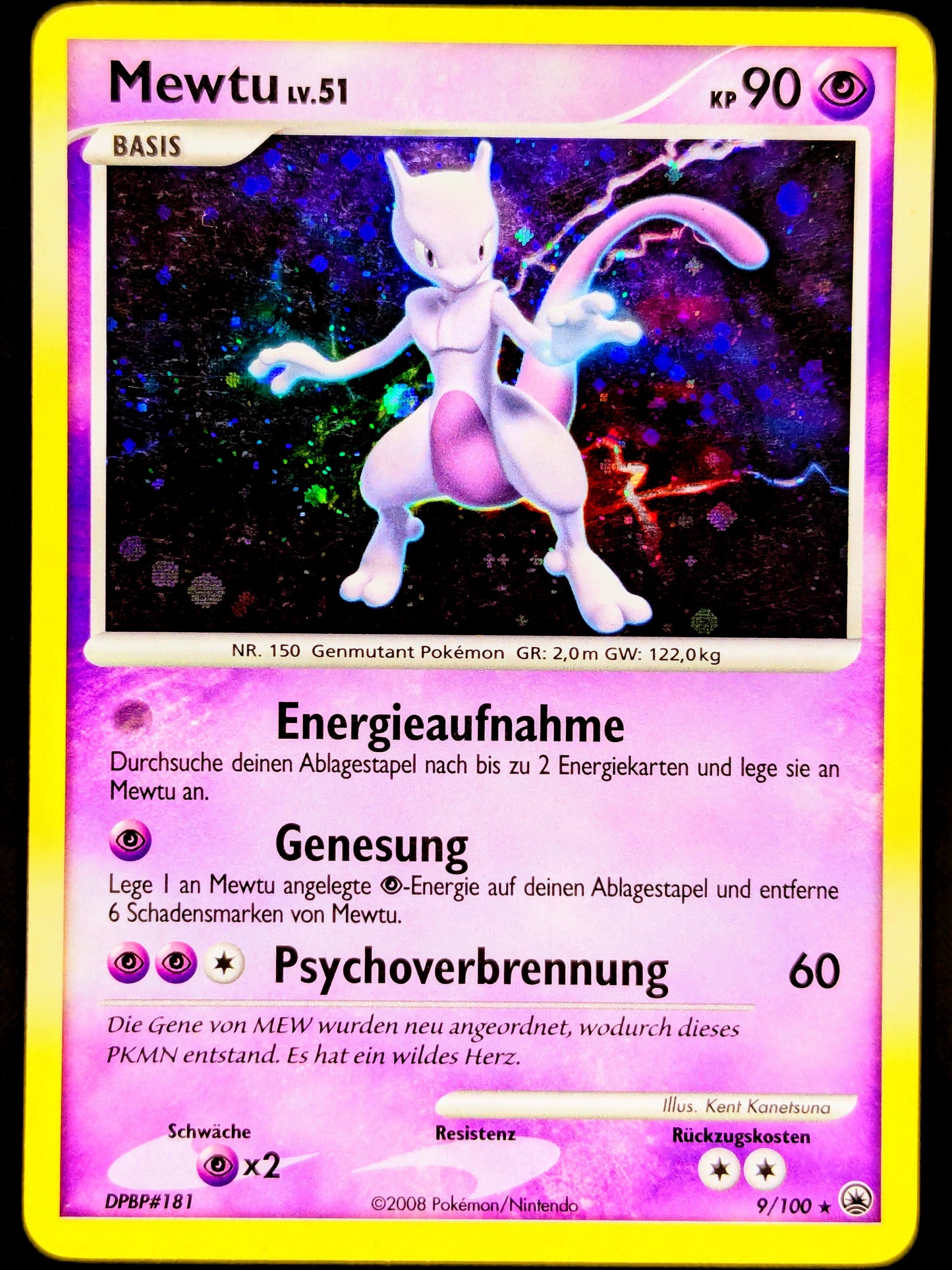 Mewtu LV. 51 Holo 9/100 DE