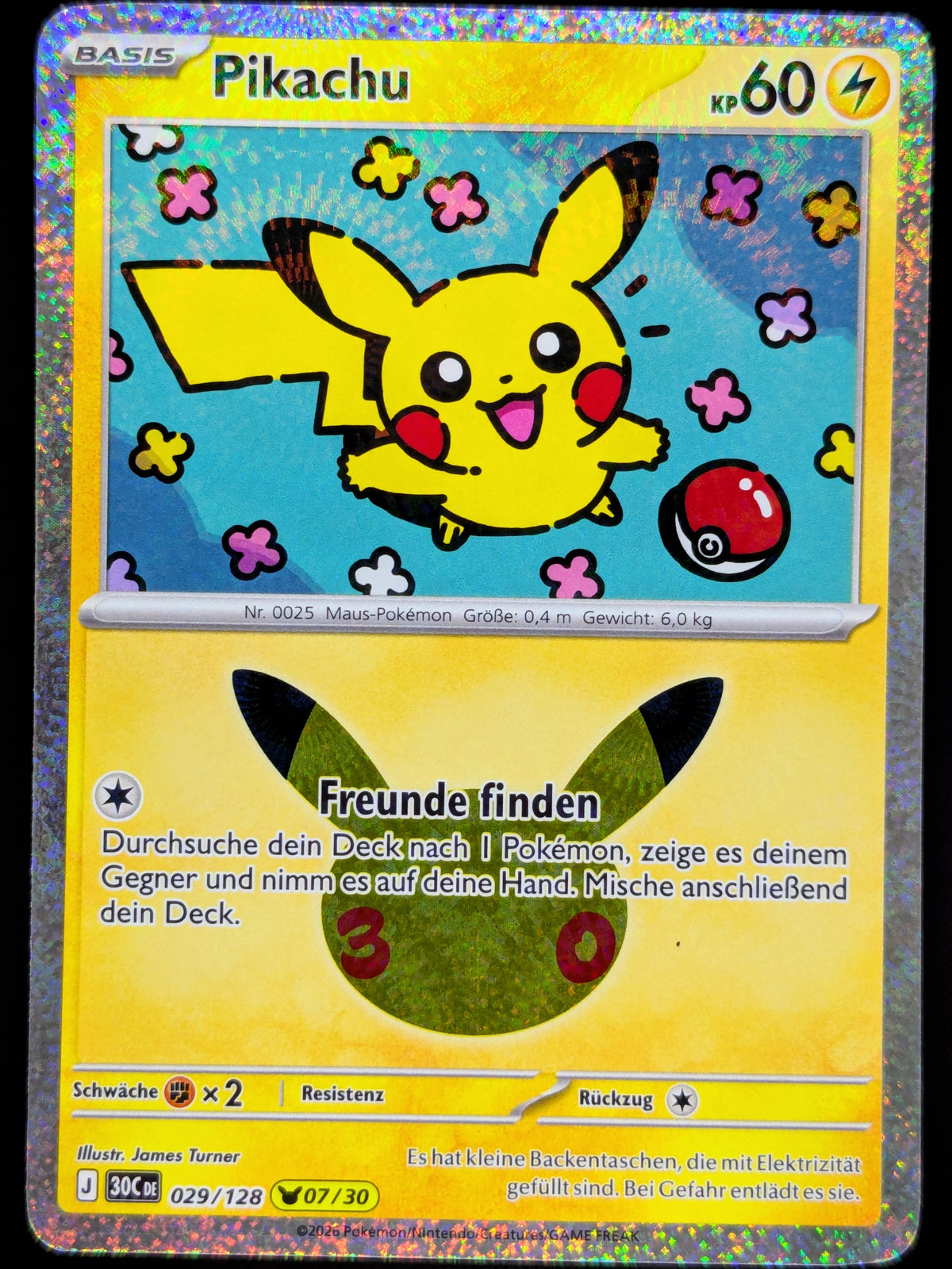 Pikachu 029/128 07/30 DE
