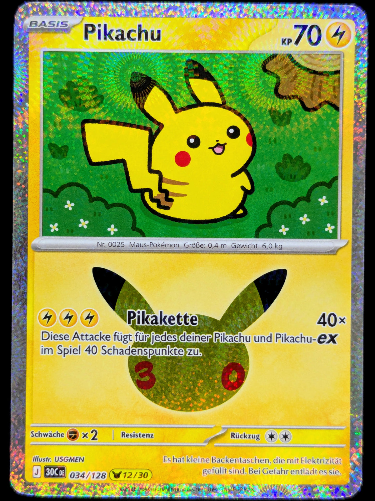 Pikachu 034/128 12/30 DE