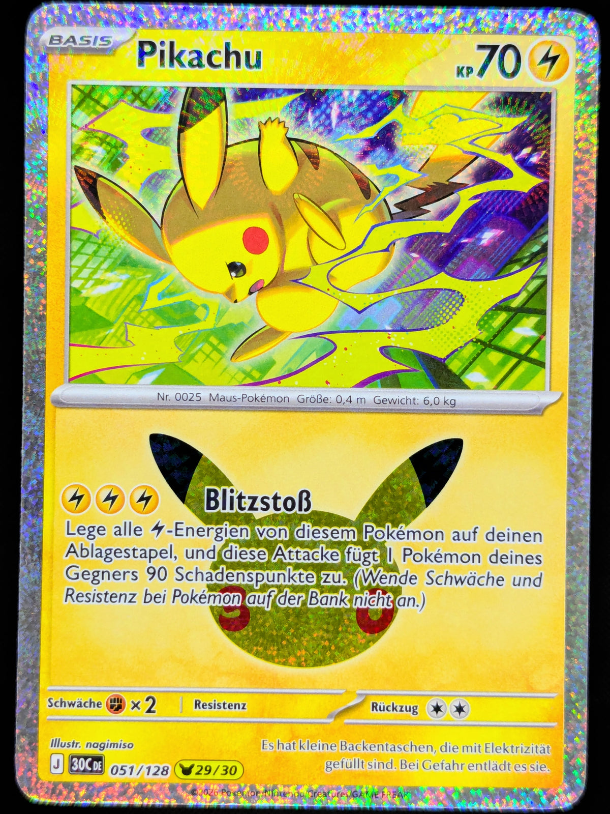 Pikachu 051/128 29/30 DE