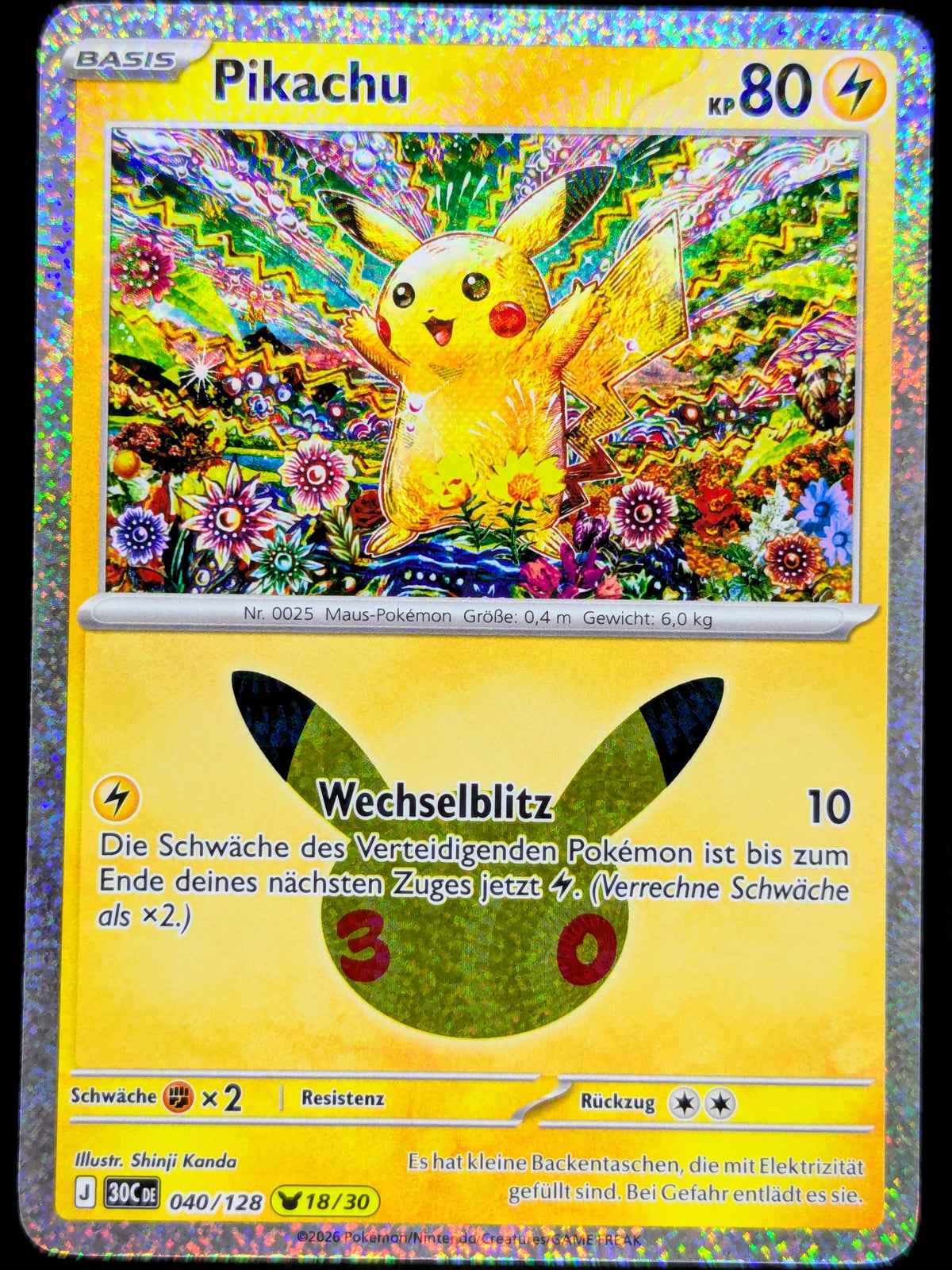 Pikachu 040/128 18/30 DE