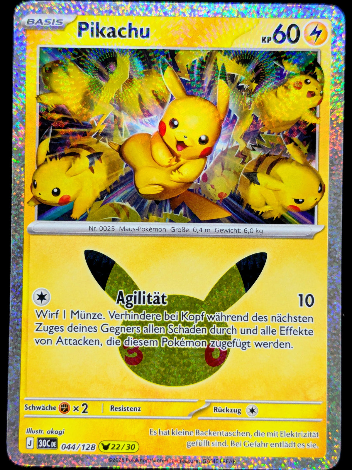 Pikachu 044/128 22/30 DE