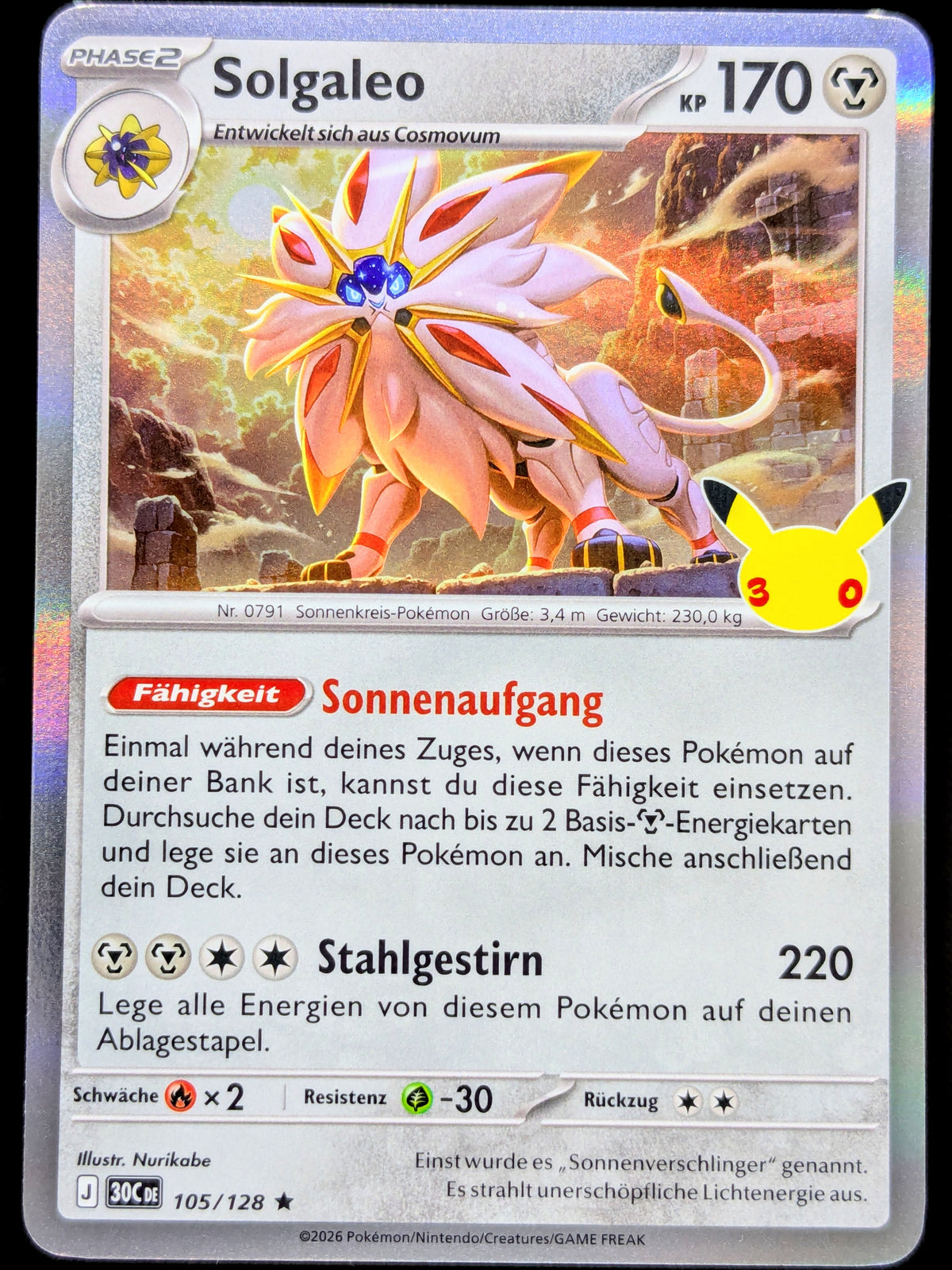 Solgaleo Holo 105/128 DE