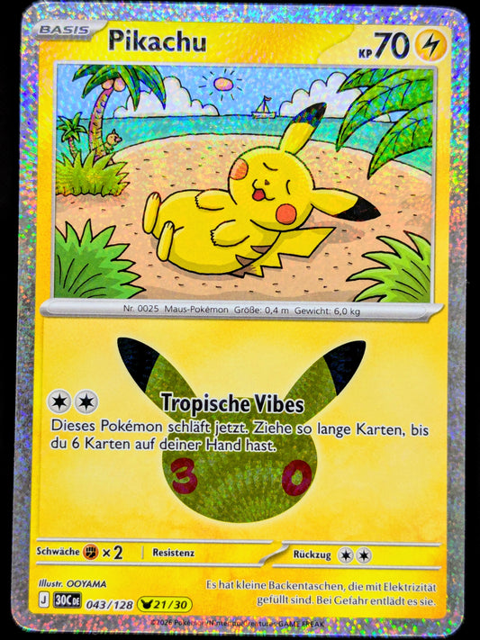 Pikachu 043/128 21/30 DE