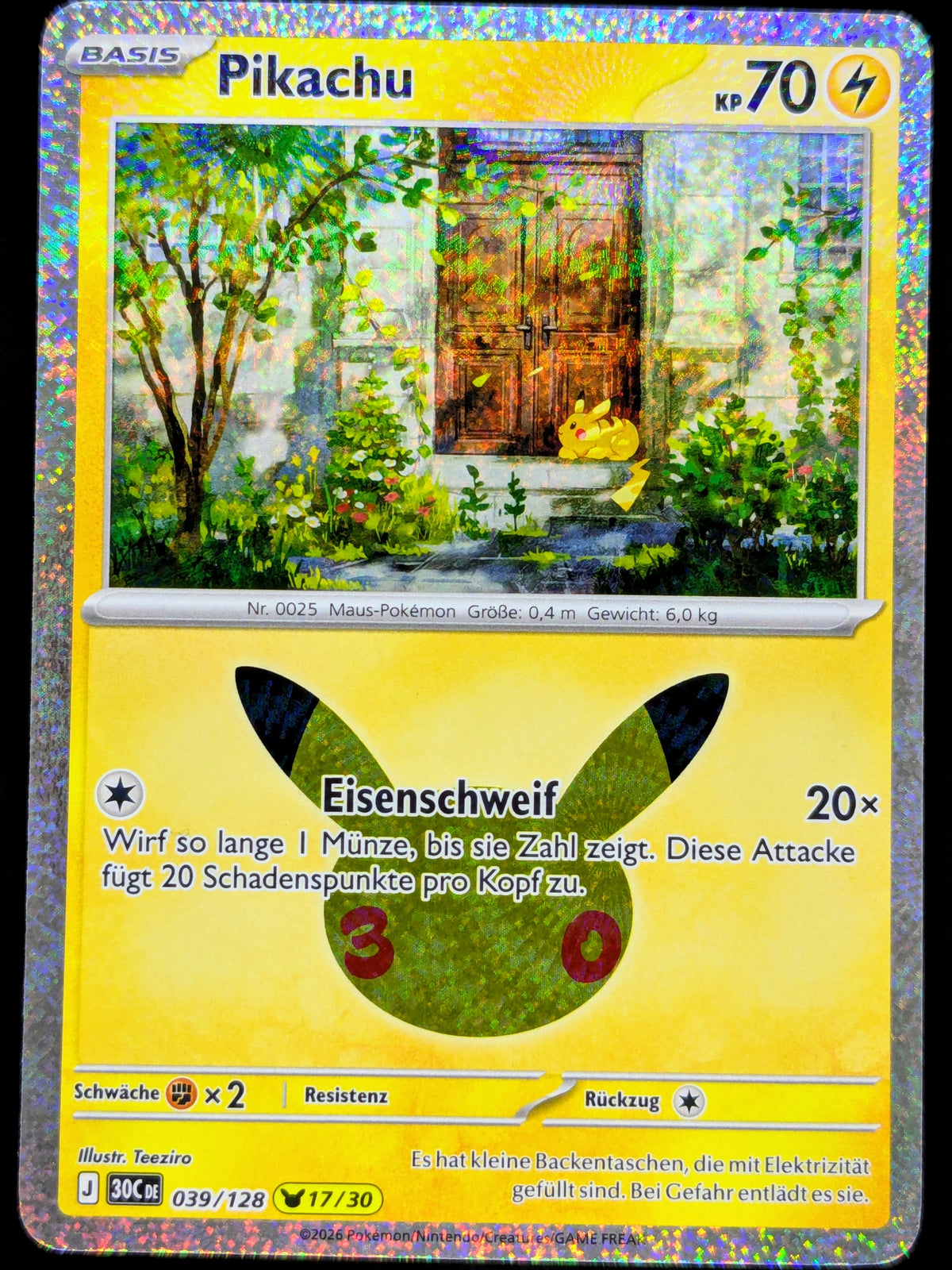 Pikachu 039/128 17/30 DE
