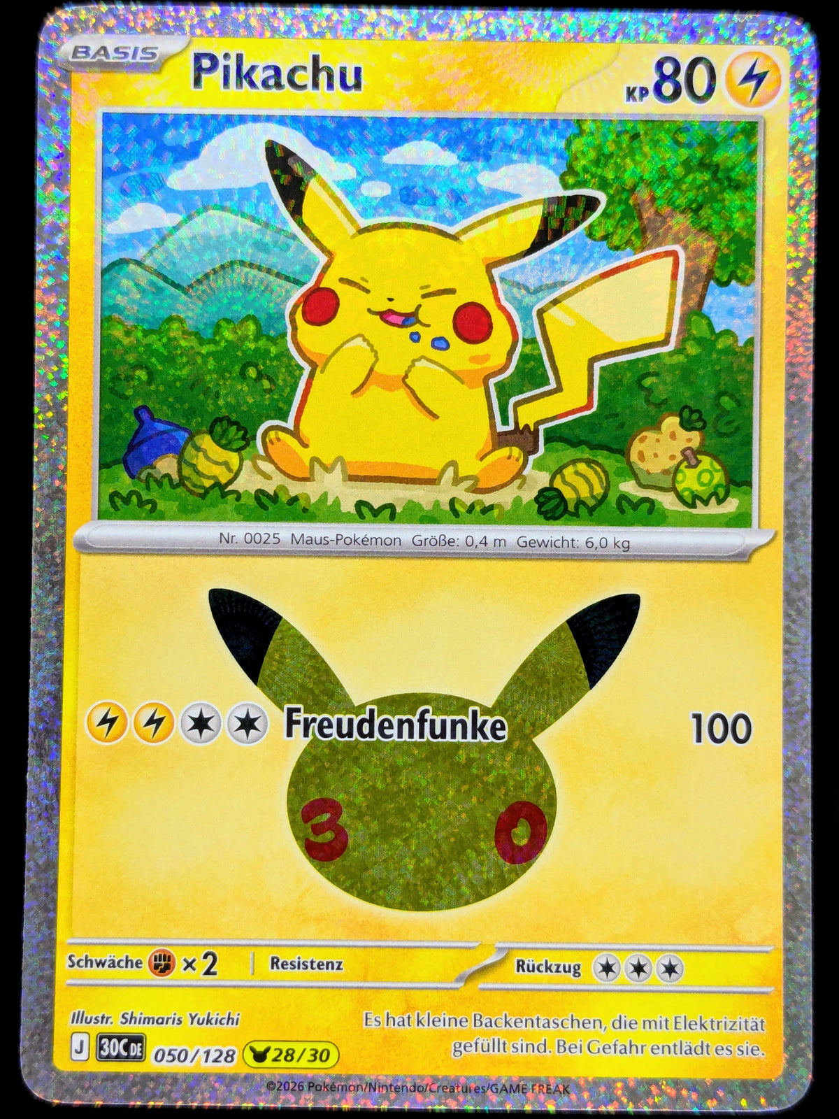 Pikachu 050/128 28/30 DE