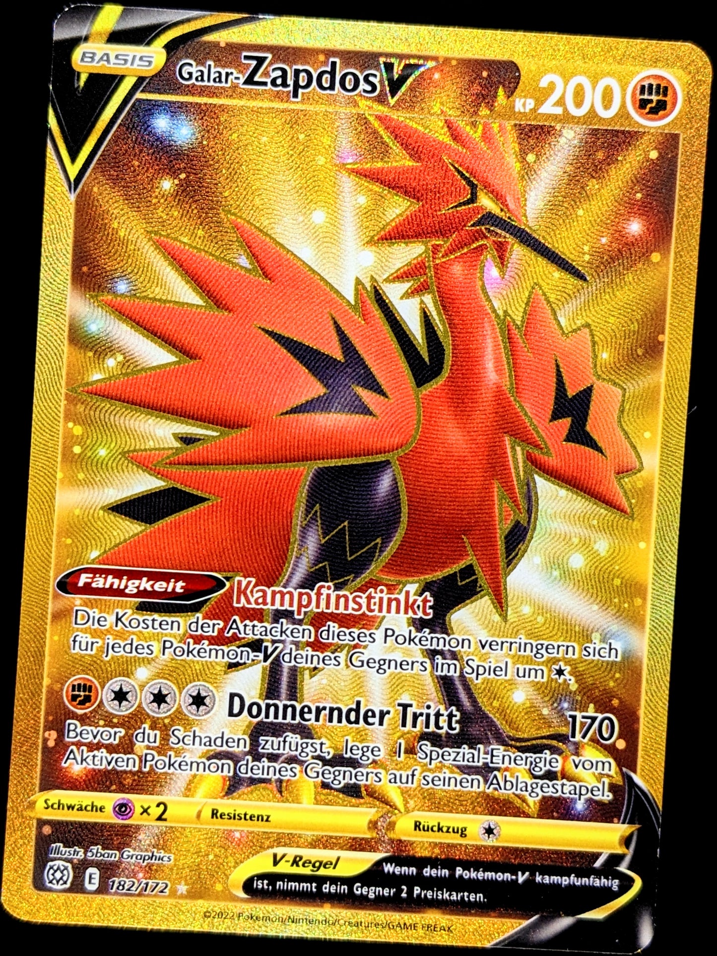 Galar-Zapdos V Gold 182/172 DE