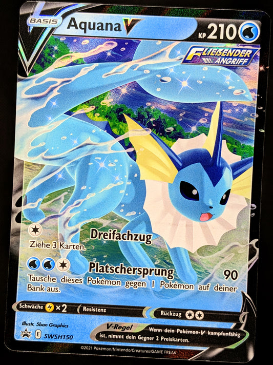 aquana pokemon card Full Art/Aquana Vmax Vaporeon Vmax Premium Collection-German (182) 2021 Swsh Black Star Promo cementing its place as a must Aquana VMAX SWSH182 - Sword